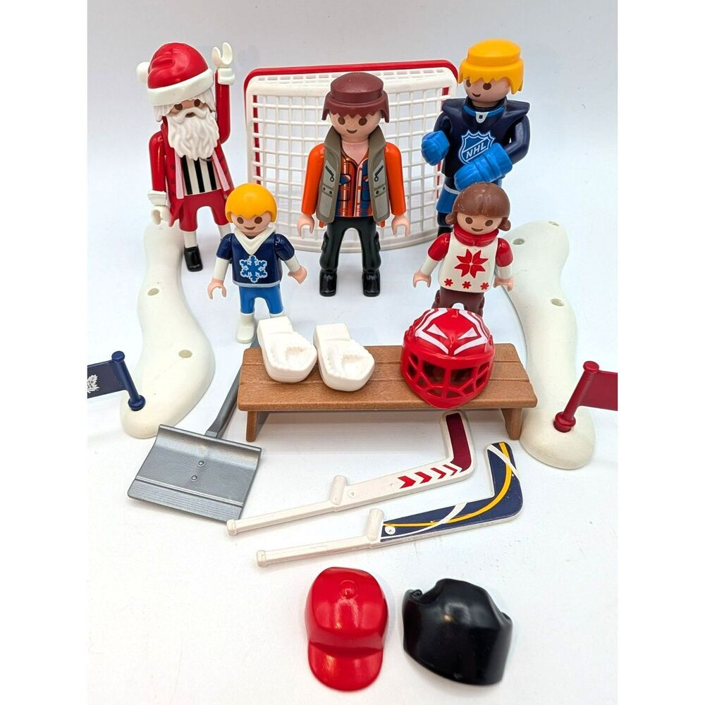 PLAYMOBIL NHL Advent 9017 referee goal player accessories hockey